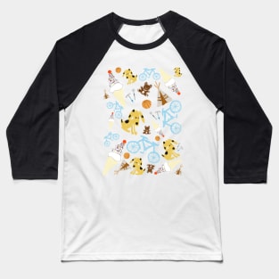 A Boy's Childhood Memories Pattern Baseball T-Shirt